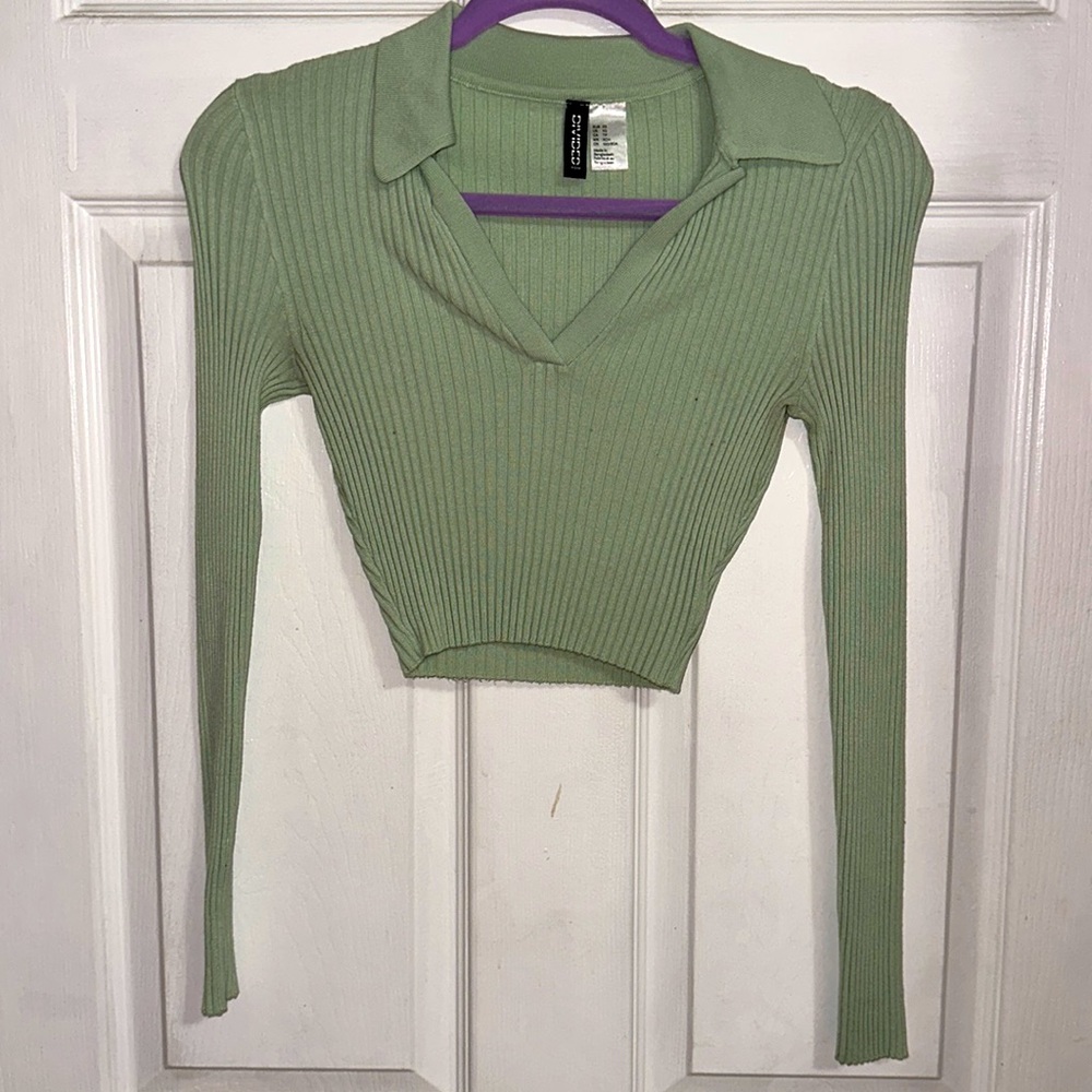 H&m long sleeve crop top